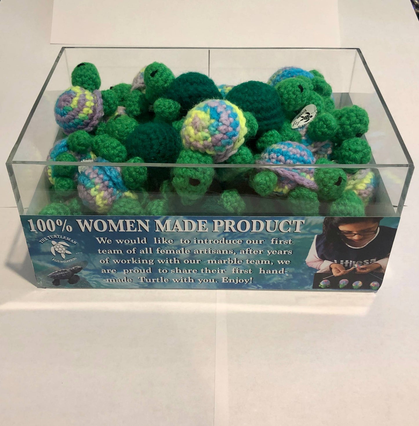 Eco-Friendly Handcrafted Plush Turtles: Hand Knitted Turtles 3"
