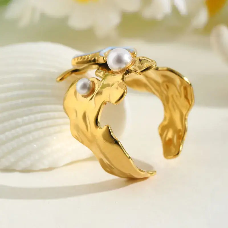 Starfish Beach Summer Adjustable Ring