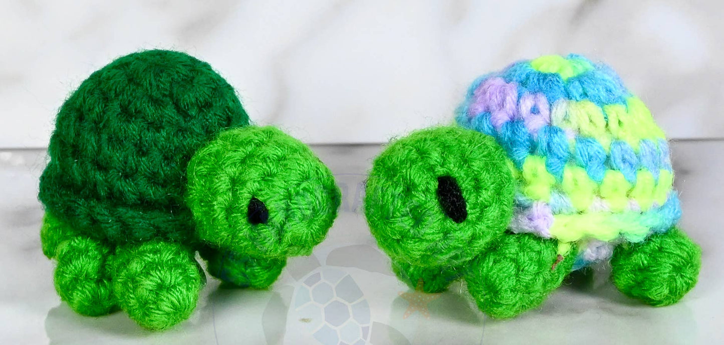 Eco-Friendly Handcrafted Plush Turtles: Hand Knitted Turtles 3"