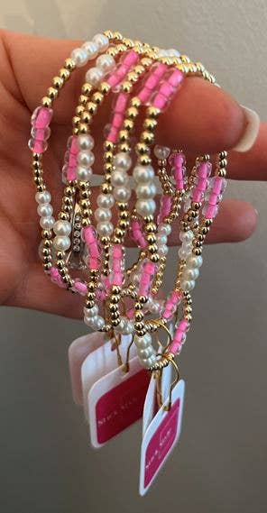 Gold Filled & Pearl Bracelet - water proof/ non-tarnish: Pearl