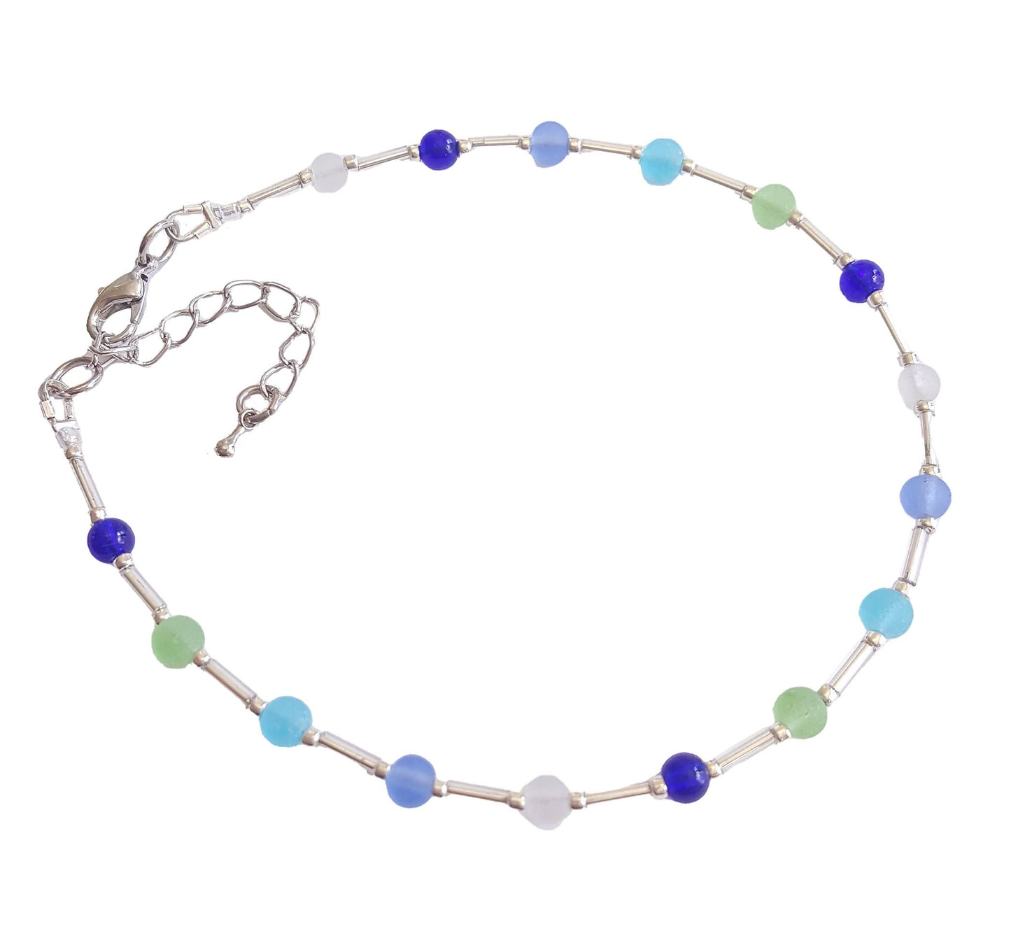 Sea Glass Anklet "Beach Ball"