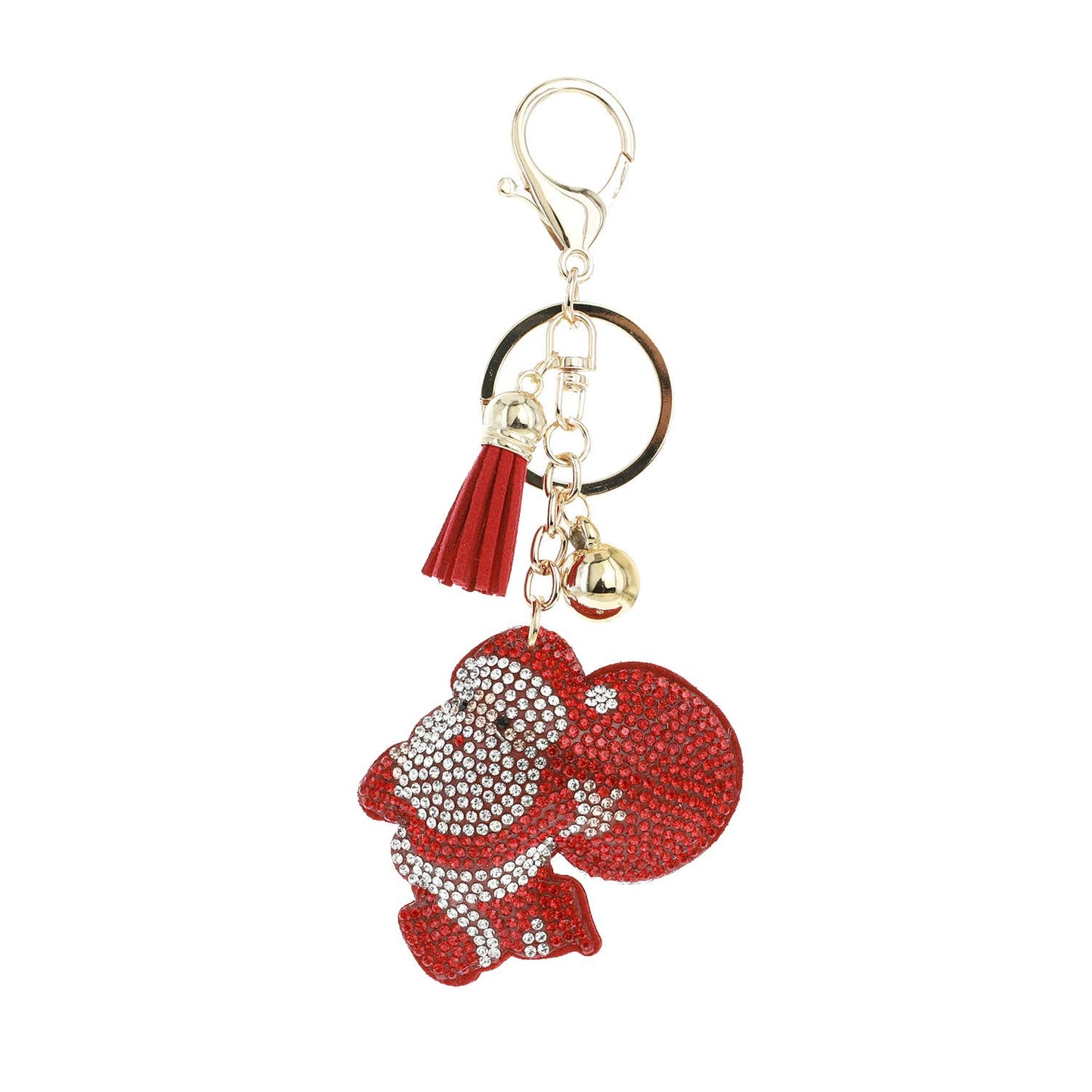 Christmas Themed Rhinestone Keychain