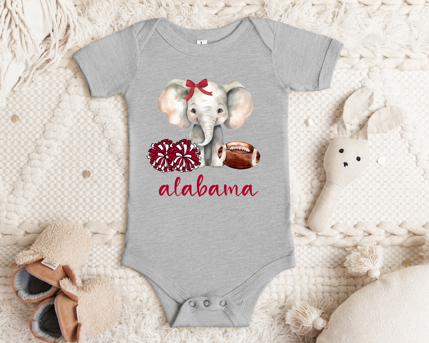 Alabama Baby/Toddler Girls Tee: White / 6-12 month onesie