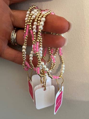 Gold Filled & Pearl Bracelet - water proof/ non-tarnish: Pearl