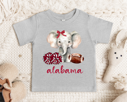 Alabama Baby/Toddler Girls Tee: White / 6-12 month onesie