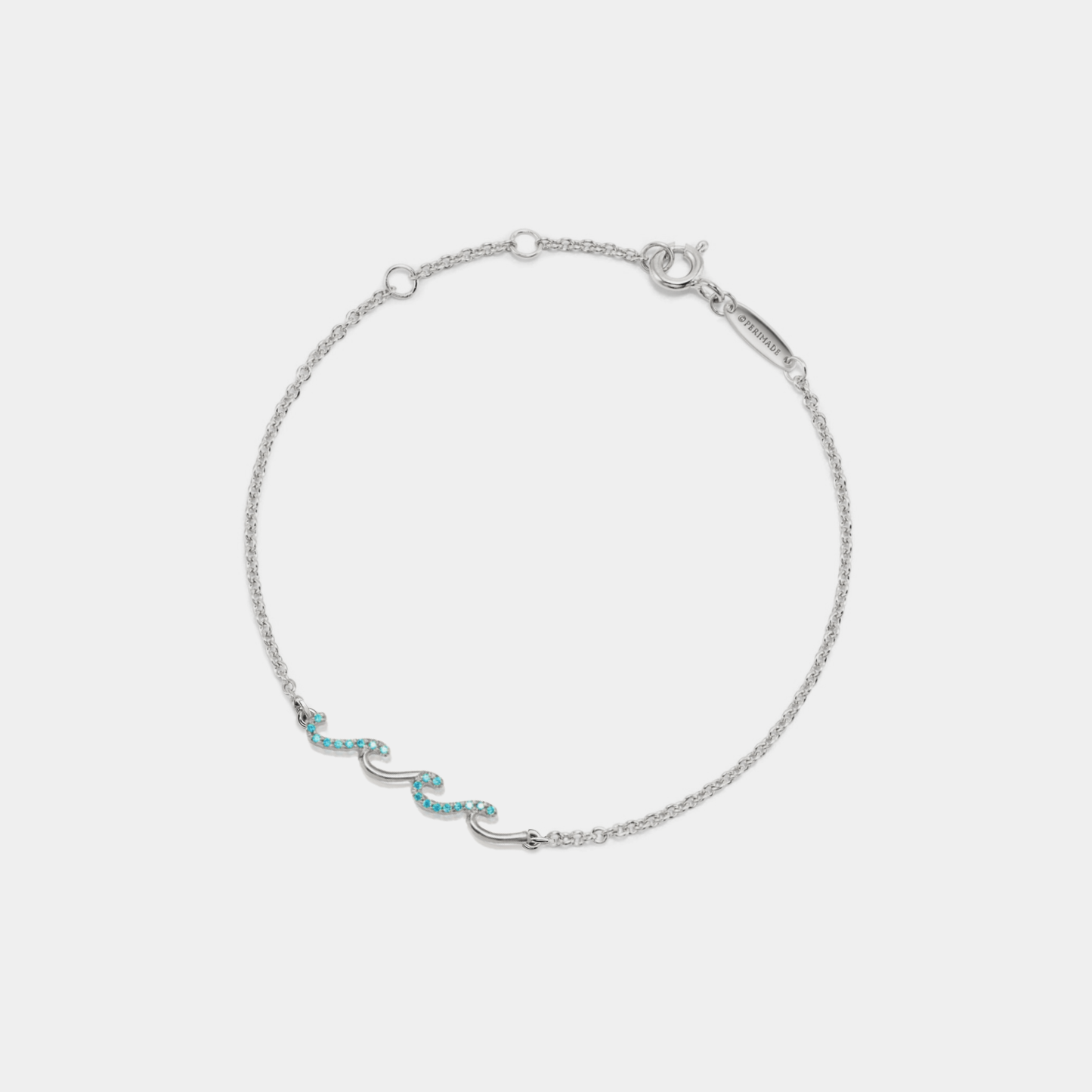 Ocean Wave Sea Beach Charm Anklet in 925 Sterling Silver: Rose gold