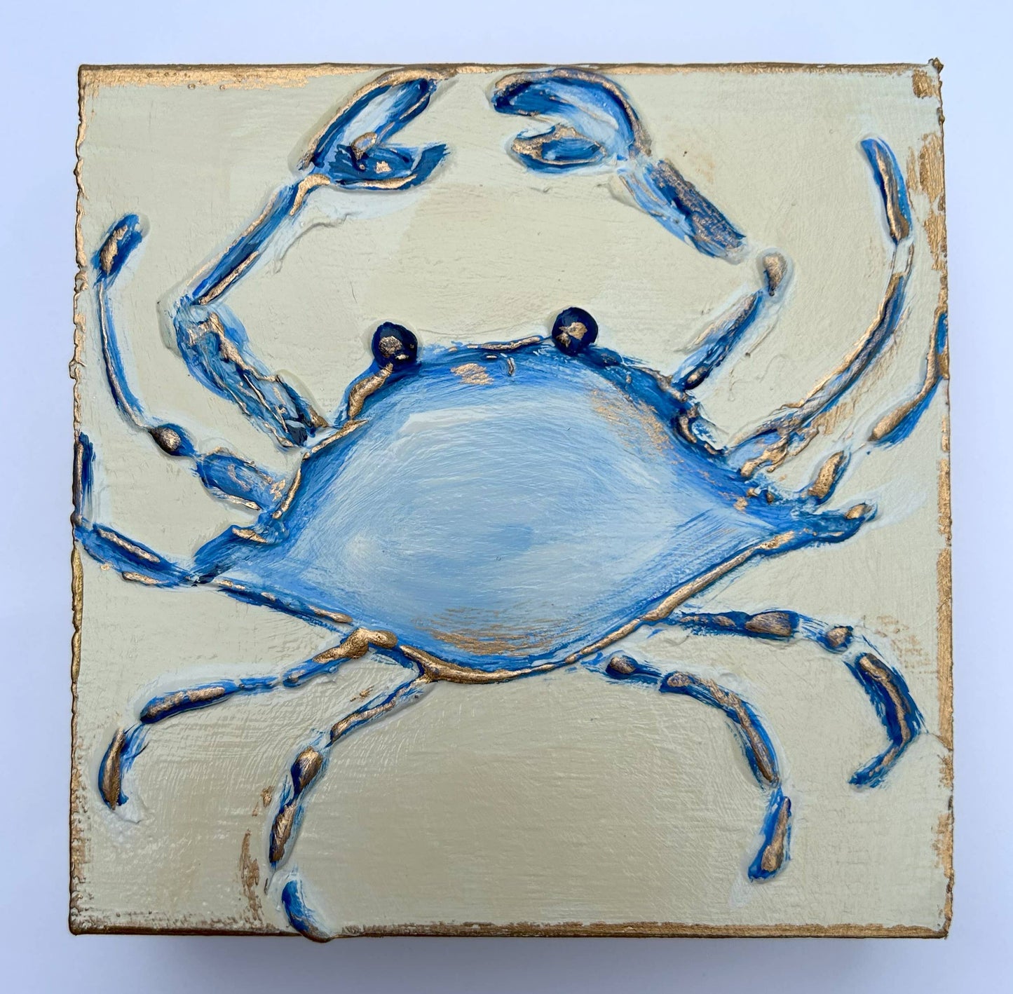 Blue Crab | coastal beach nautical ocean blue and white