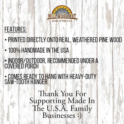 Customizable Coastal Rustic Aqua Sign | Icon Choice | Wall Art Print on Real Wood: 5.5" x 17.5"