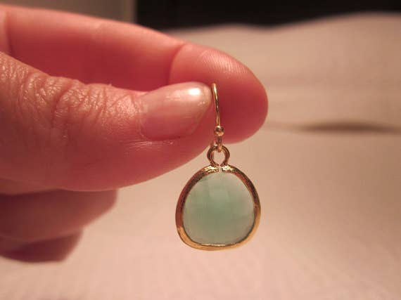Pacific Aqua Mint Earrings Blue