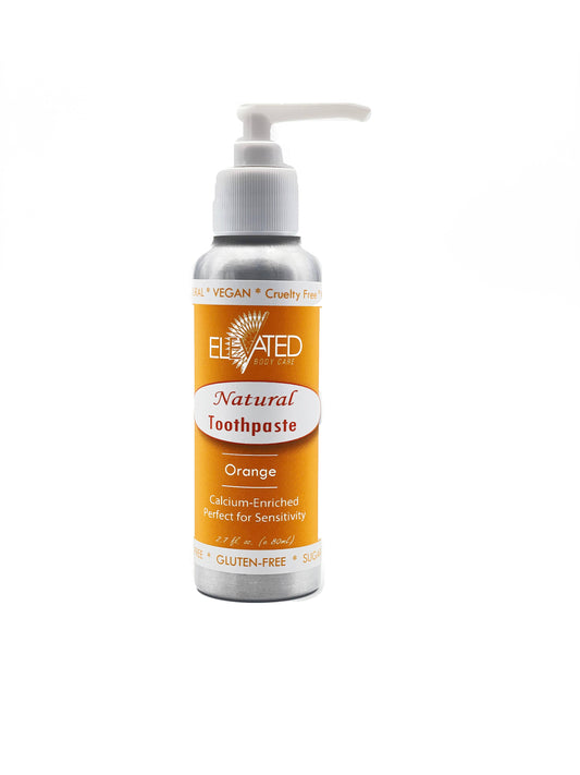 ELEVATED - Xylitol Natural Toothpaste - w/ PUMP: Orange