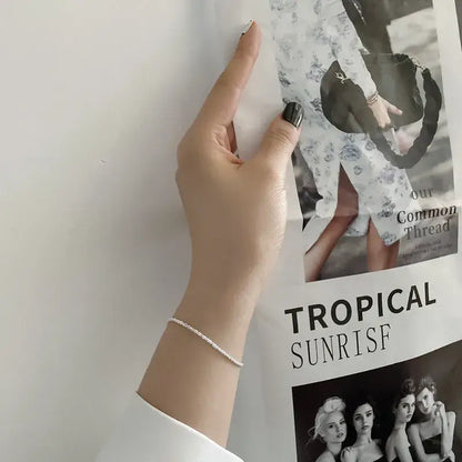 Sterling Silver Sparkling Silver Bracelet Chain