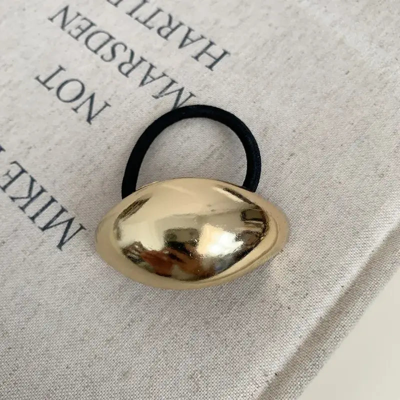 Gold Metal Hair Tie Hair Accessory Hair Band: 1