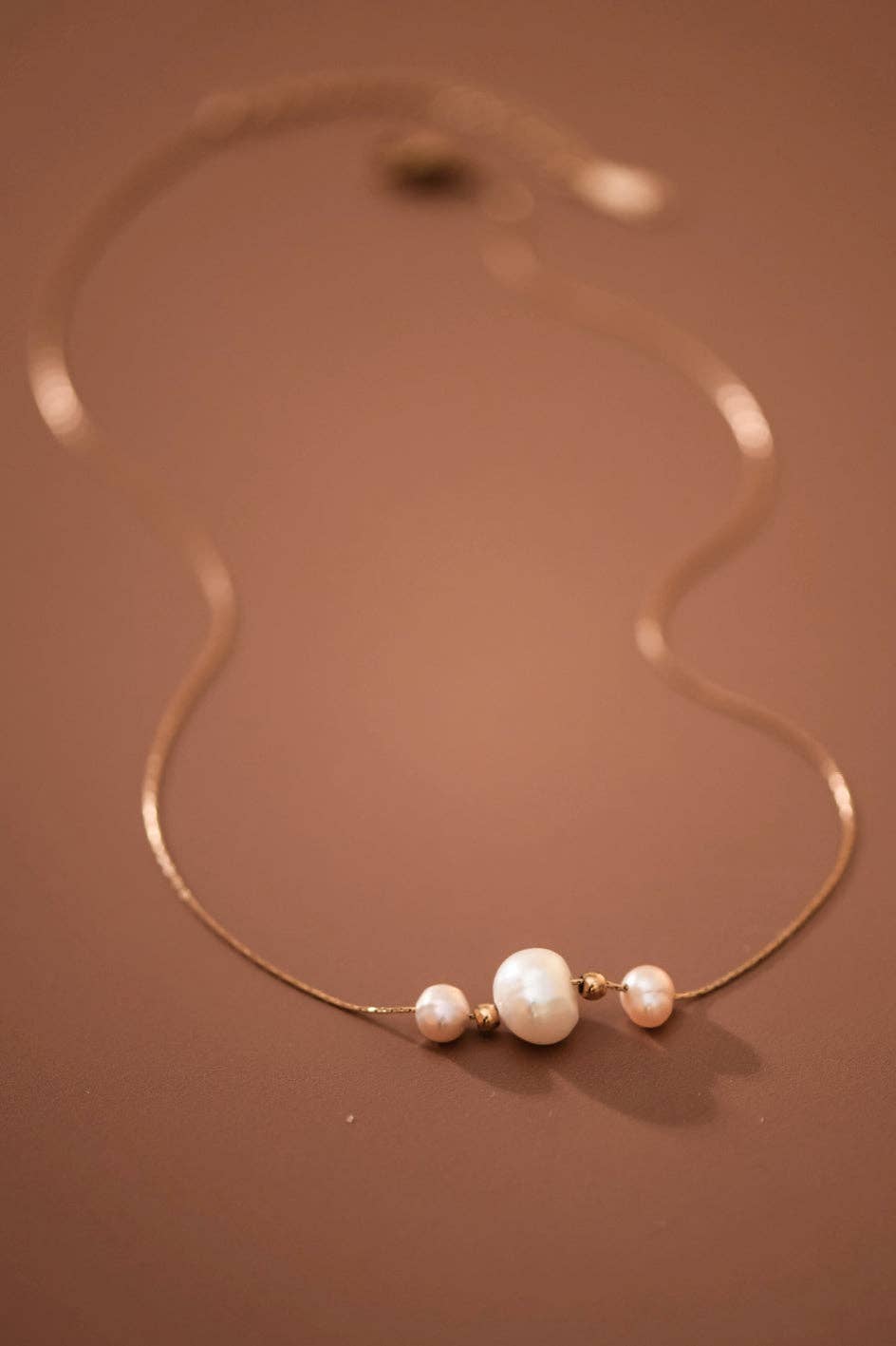 18K Gold PVD Plated Stainless Steel Freshwater Pearl Necklace – 7978: S0OX3T7978