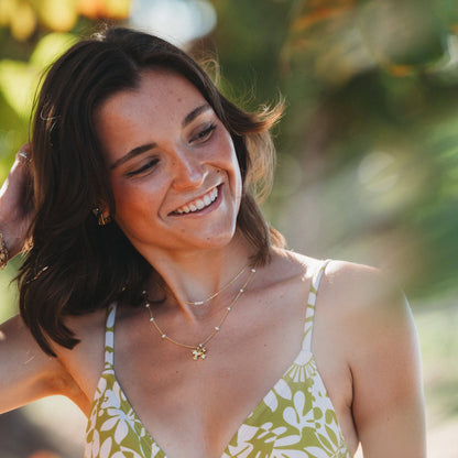 "Grace" Gold Bow with Pearl Accent Necklace Set