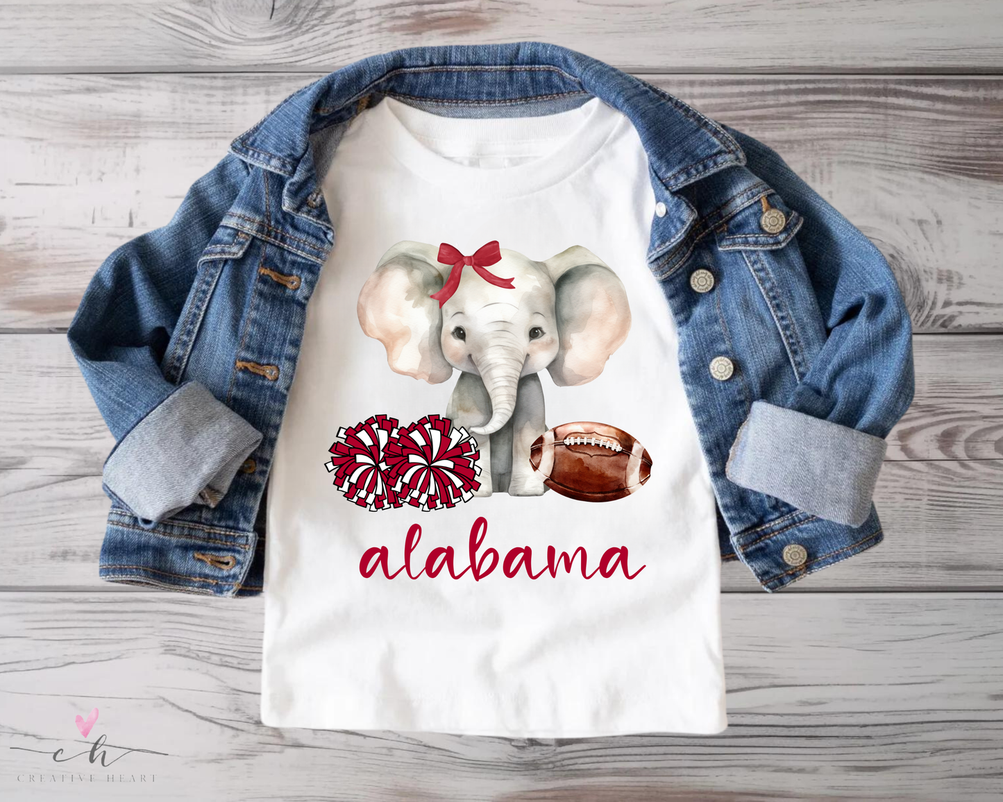 Alabama Baby/Toddler Girls Tee: White / 6-12 month onesie