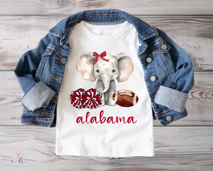 Alabama Baby/Toddler Girls Tee: White / 6-12 month onesie