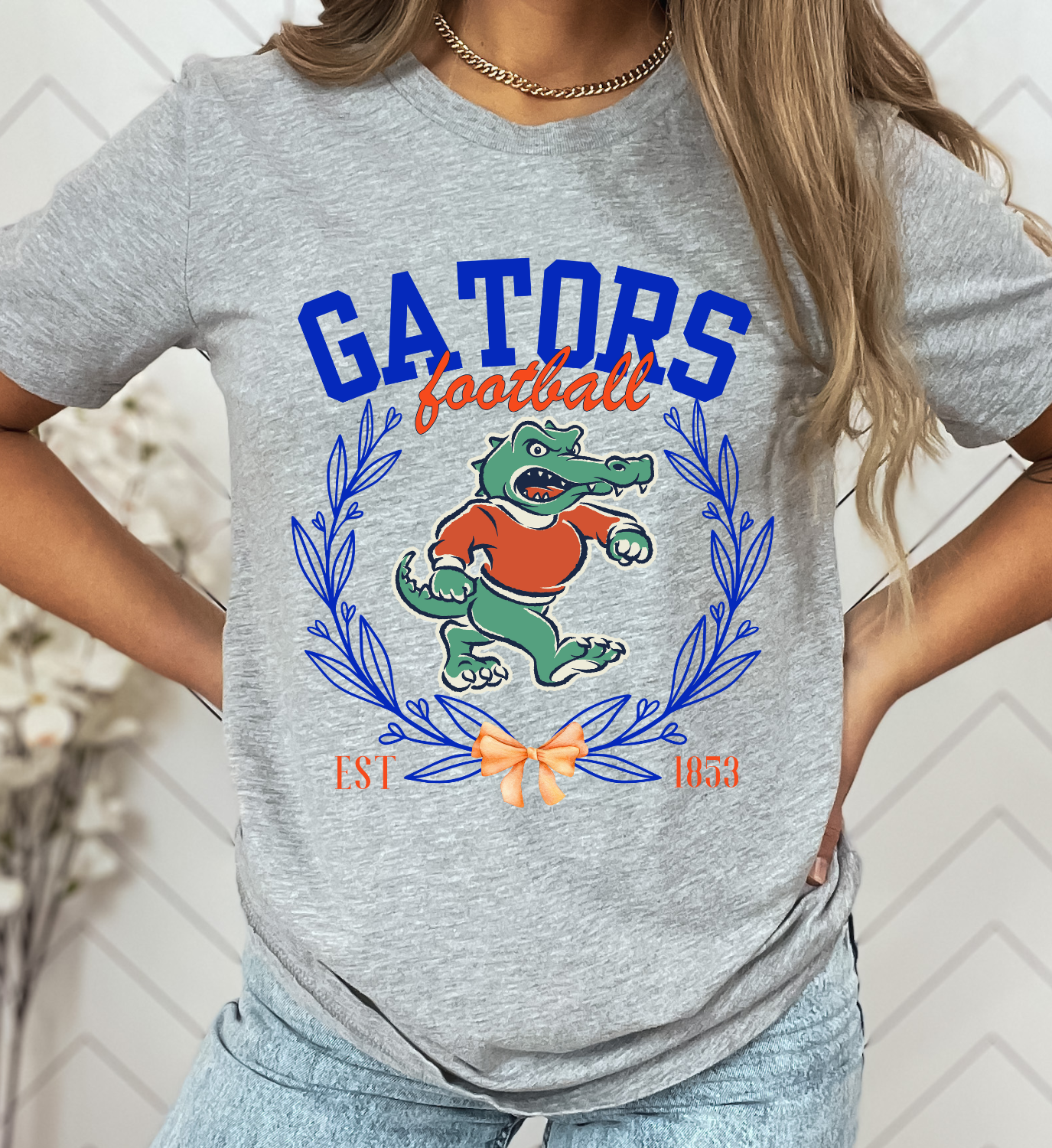 Gator Football Collegiate Tee : White / M / Bella Canvas