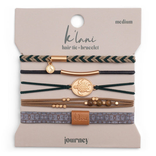 "Journey" Green Sea Turtle Hair Tie Bracelets: Small