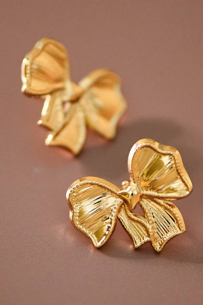 18K Gold Plated Waterproof Stainless Steel Stud Earrings - 7541: S0OX3T7541