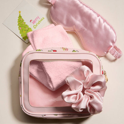 Christmas Green Monster Beauty Gift Set – Socks, Eye Mask, Scrunchie & Christmas card: PK / ONE