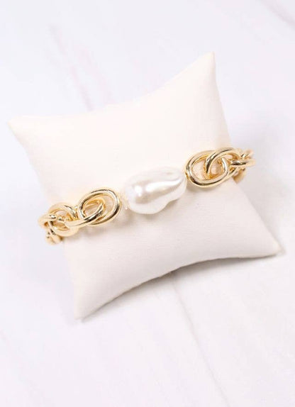 Harrie Link Bracelet with Pearl GOLD: Default