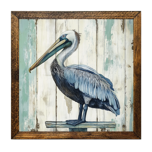 ARTISTIC SERIES TIMBERLAND- PELICAN WOOD BACKGROUND: 12"x12"
