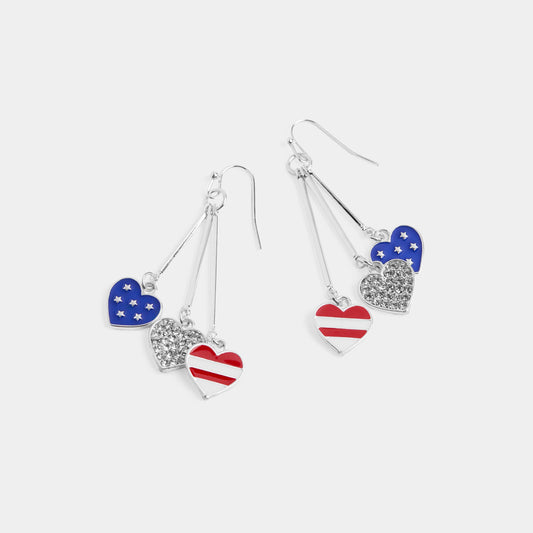 Patriotism Love Earrings | 4th of July: Red/White/Blue
