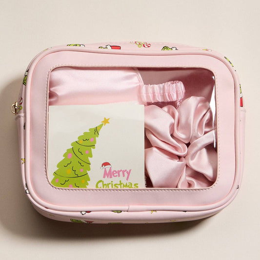 Christmas Green Monster Beauty Gift Set – Socks, Eye Mask, Scrunchie & Christmas card: PK / ONE