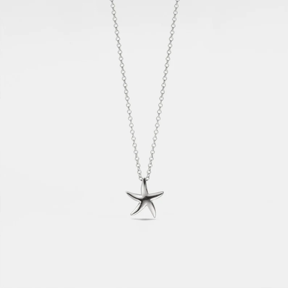 Starfish Layering Beach Necklace in 925 Sterling Silver: Gold