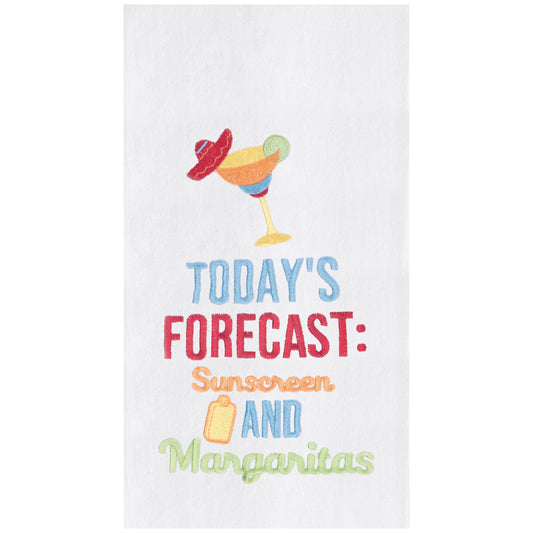Coastal Today's Forecast Margaritas Kitchen Towel
