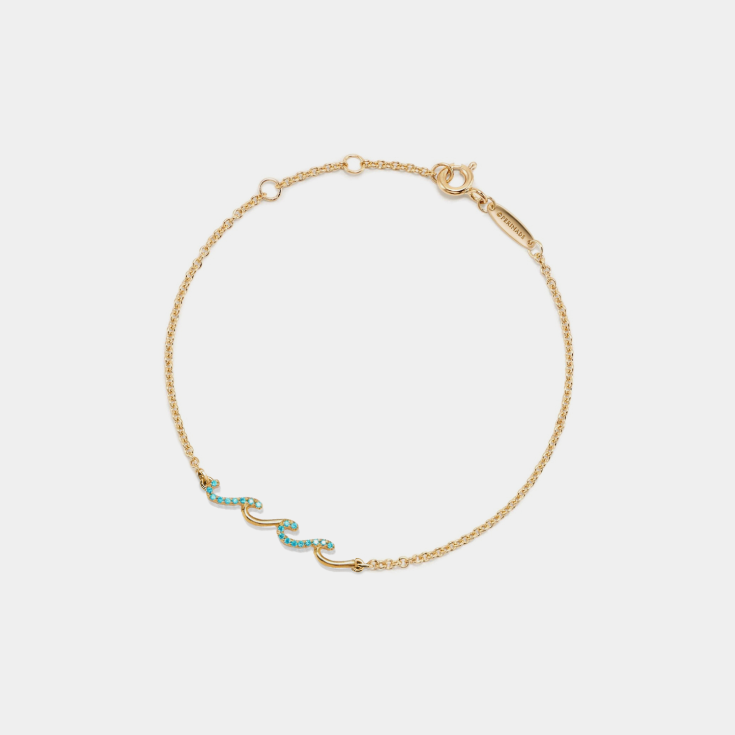 Ocean Wave Sea Beach Charm Anklet in 925 Sterling Silver: Rose gold