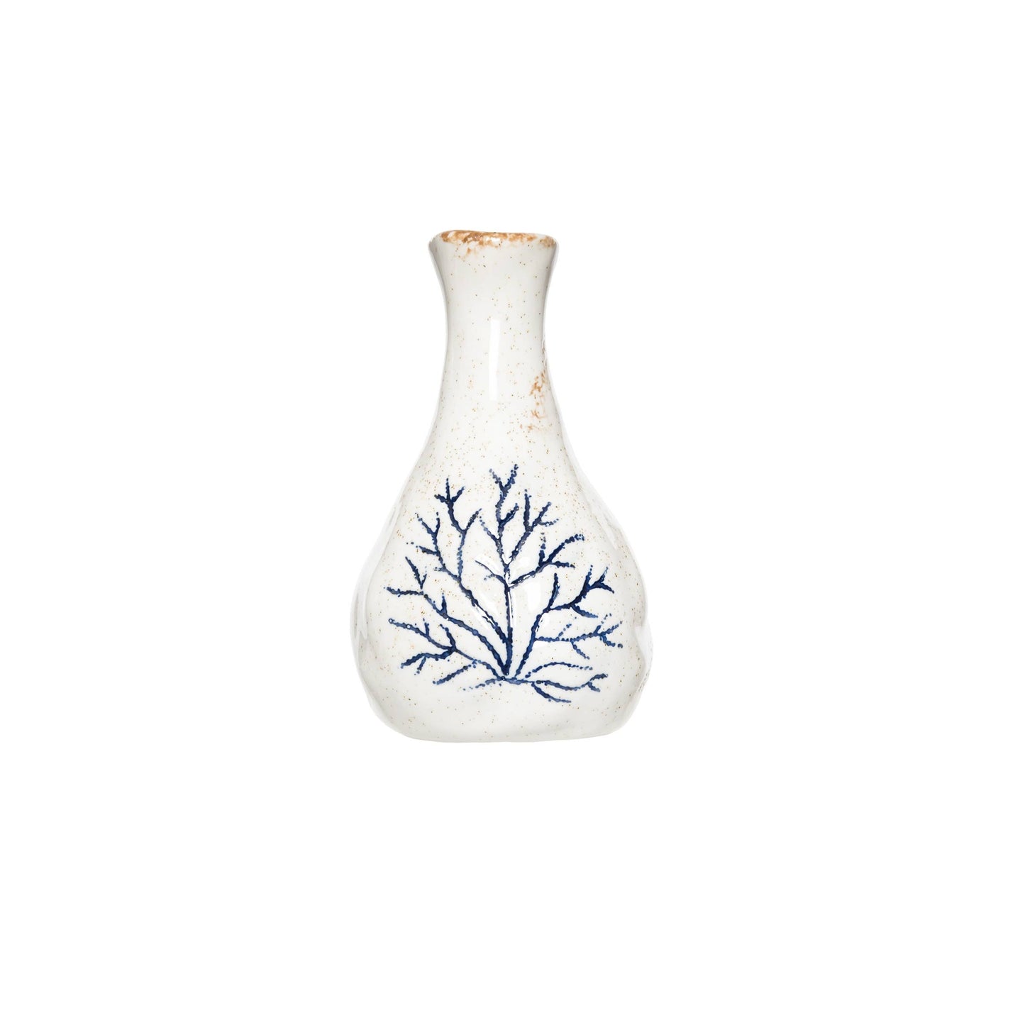 Coral 6.7" White Ceramic Vase