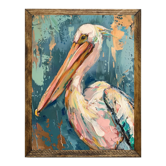 ARTISTIC SERIES TIMBERLAND- PELICAN PAINTING: 12"x15"