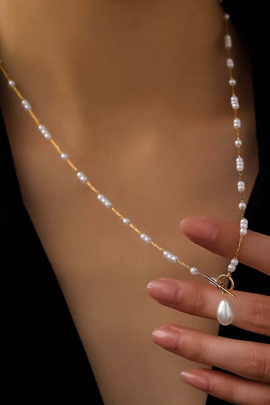 18K Gold Plated Waterproof Stainless Steel Chain Necklace - 7058: S0OX3T7058