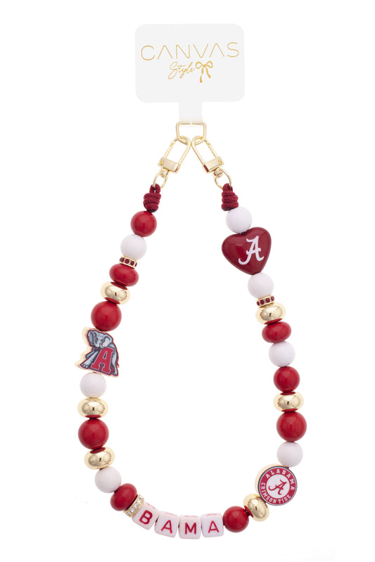 Alabama Crimson Tide Beaded Cellphone Wristlet