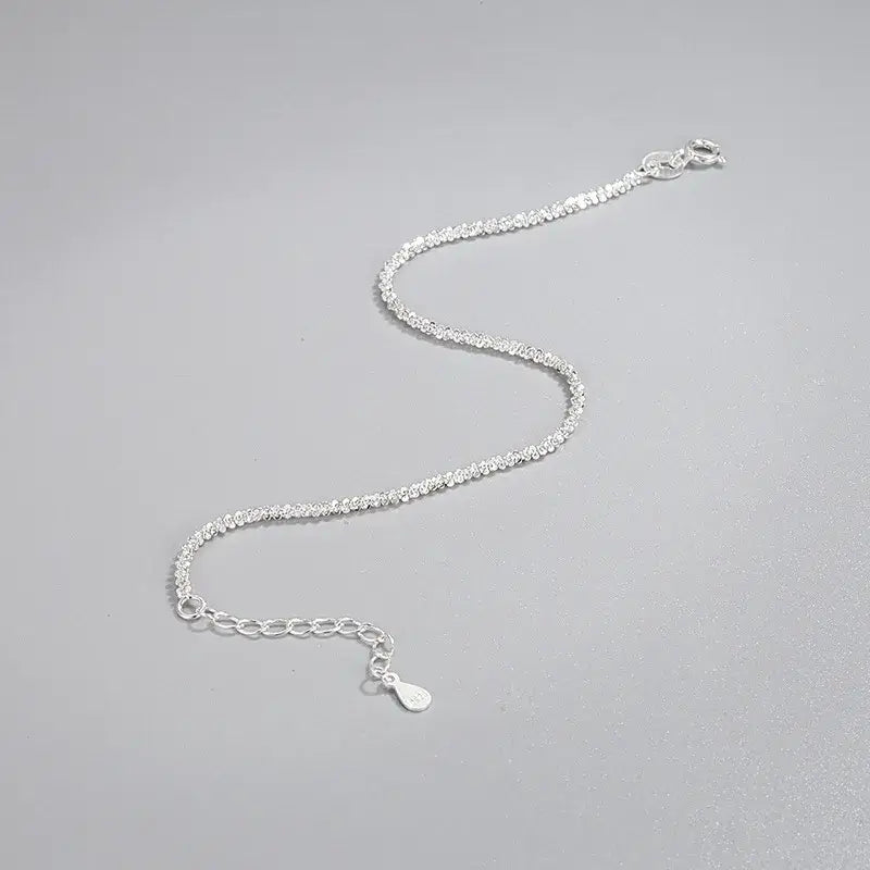 Sterling Silver Sparkling Silver Bracelet Chain