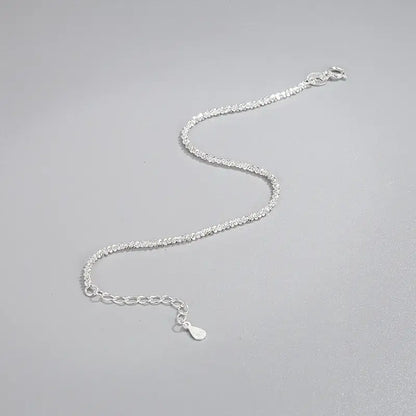 Sterling Silver Sparkling Silver Bracelet Chain