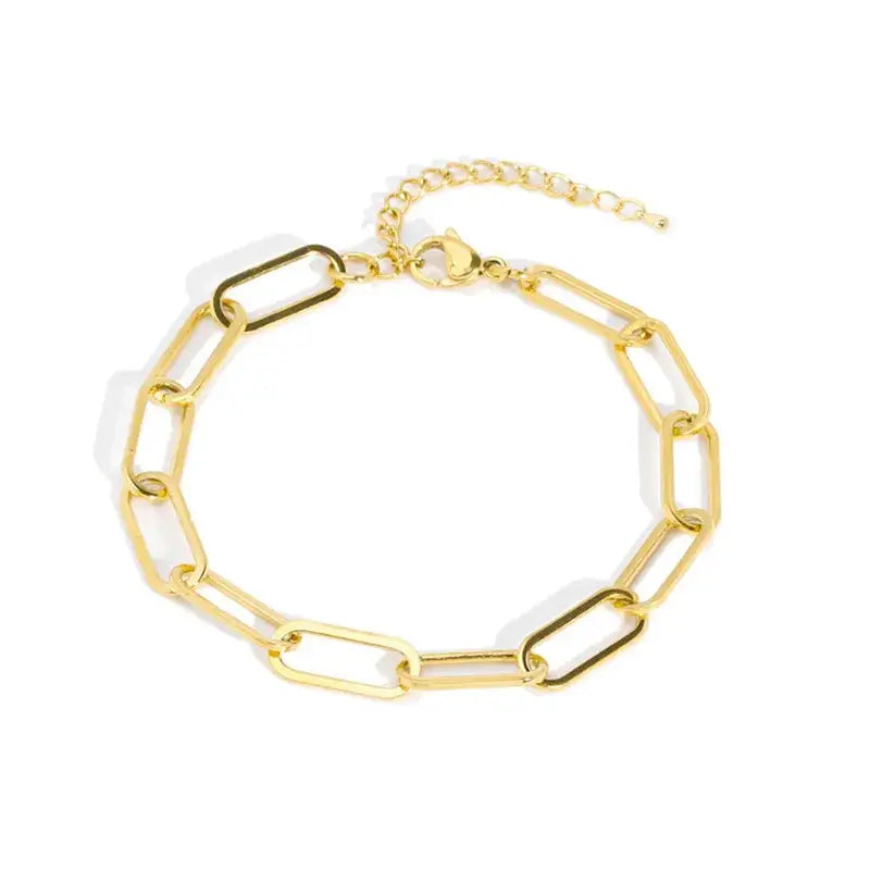 18K Gold Plated Copper Pearl and Gold Beaded Ball Bracelet: Gold Bead Only