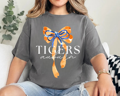 Auburn Bow Tee: Navy / Large / Bella Canvas