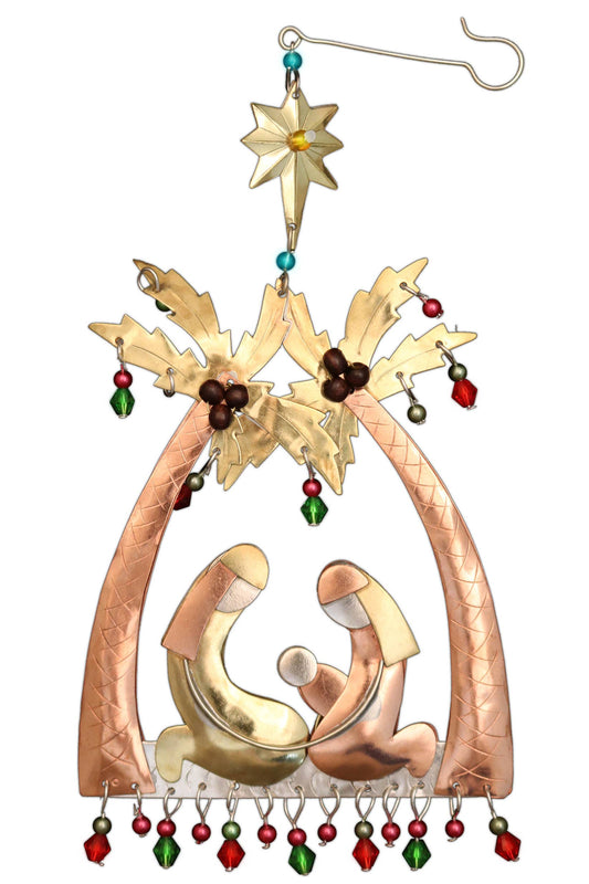 Christmas Palm Nativity Ornament