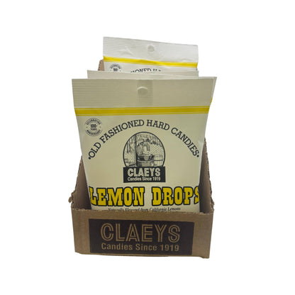 Claeys Old Fashioned Hard Candy Natural Lemon 6oz Bag, 12ct
