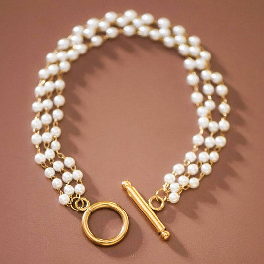 18K Gold Plated Waterproof Stainless Steel Chain Bracelet - 7561: S0OX3T7561