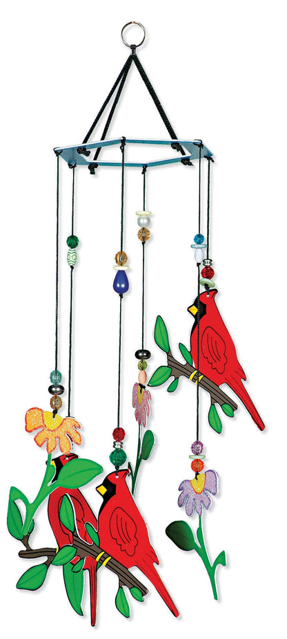Cardinal Metal Spring Garden Wind Chimes - 57255