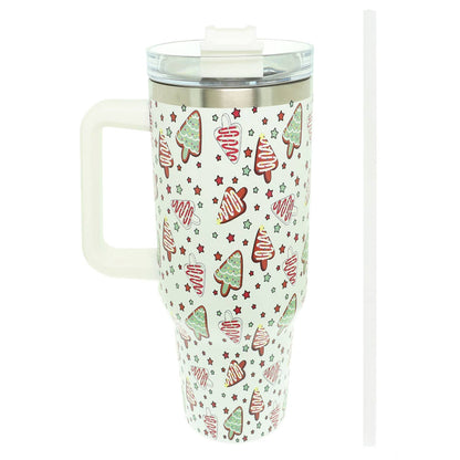 Christmas Tree Graphic Stainless Steel Double Wall Tumbler