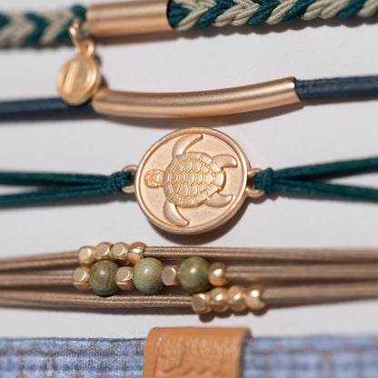 "Journey" Green Sea Turtle Hair Tie Bracelets: Small