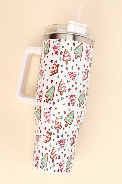 Christmas Tree Graphic Stainless Steel Double Wall Tumbler