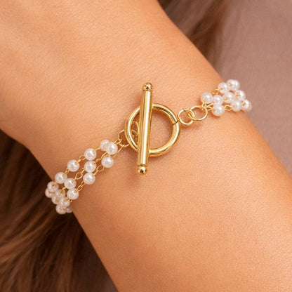 18K Gold Plated Waterproof Stainless Steel Chain Bracelet - 7561: S0OX3T7561