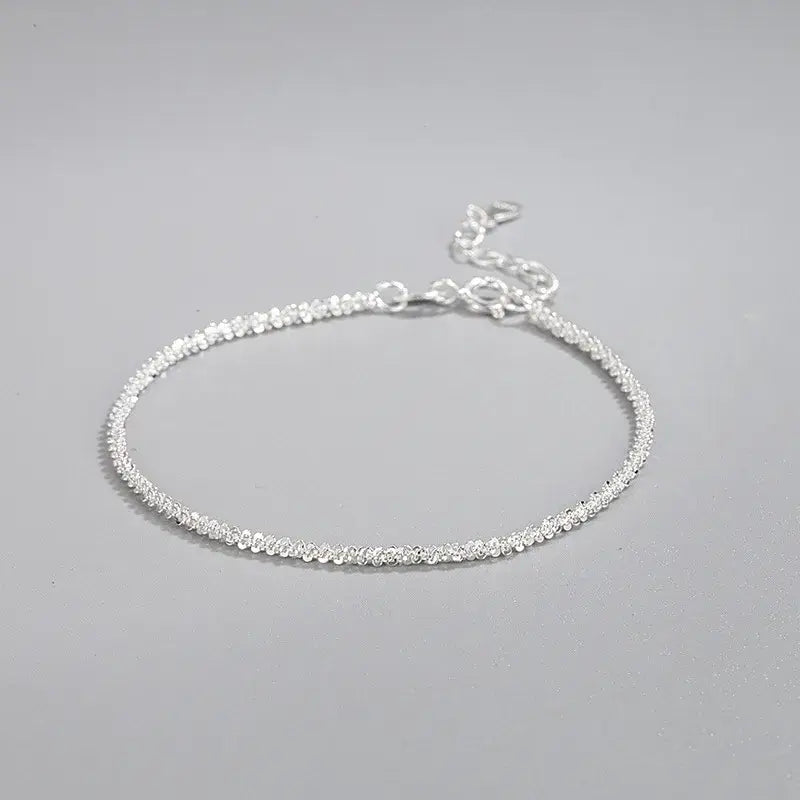 Sterling Silver Sparkling Silver Bracelet Chain