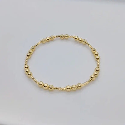 Gold Plated Geometric Classic Bracelets Stretch Elastic: Style A Large Ball