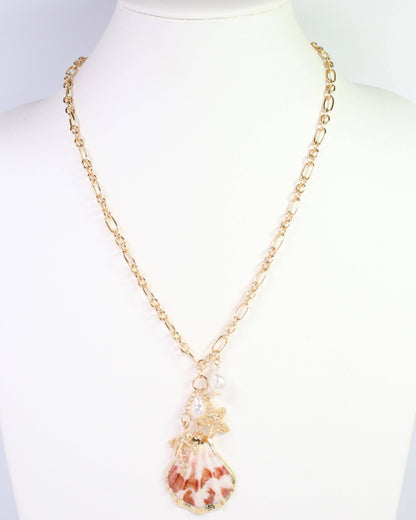 Caye Remy Sea Charm Cluster Necklace Gold: Default
